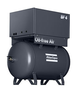 atlas copco sf2-8 безмасляный спиральный компрессор